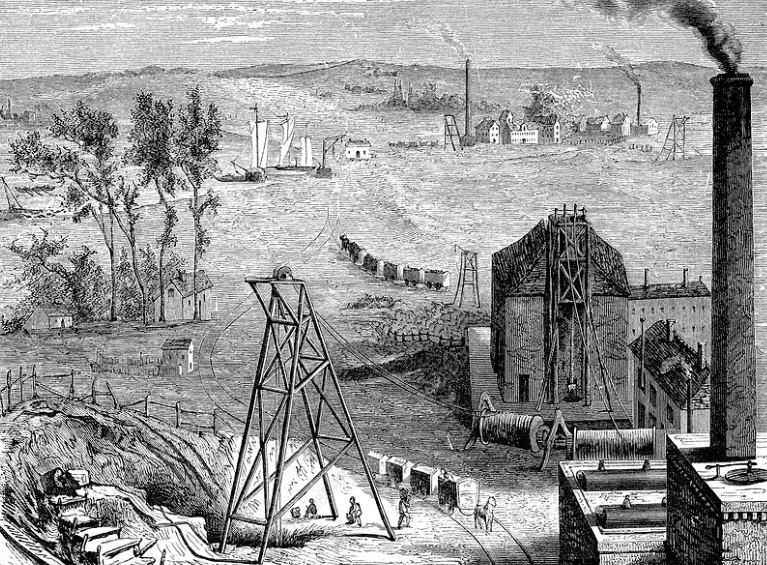 A typical 19th century coal mine