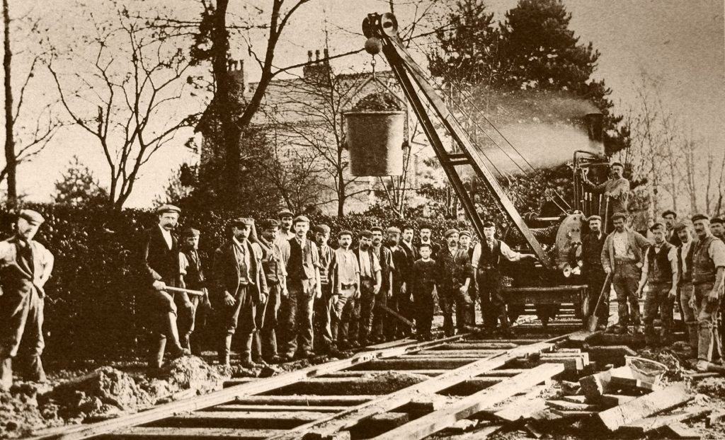 Navvies working at Consett in England's northeast