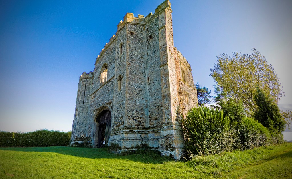 The gatehouse of Pentney Priory is all that remains.