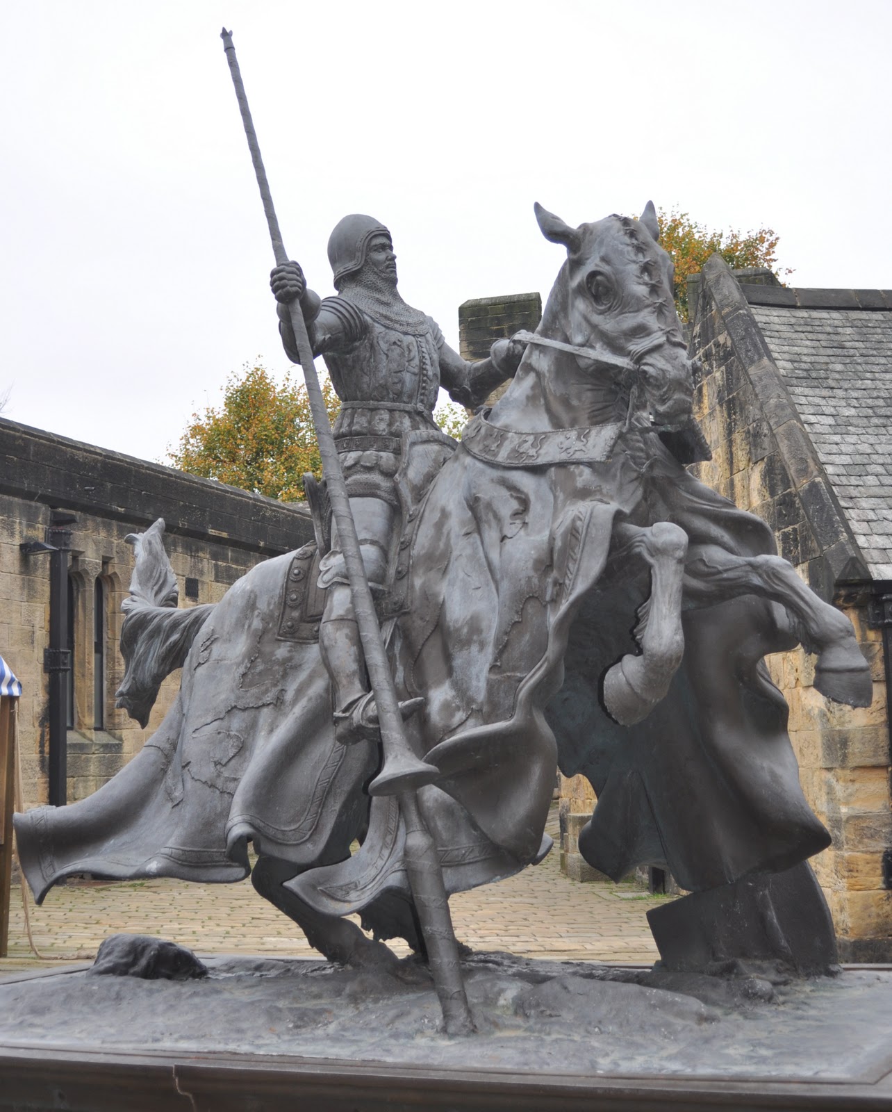 The statue of Hotspur at Alnwick Castle