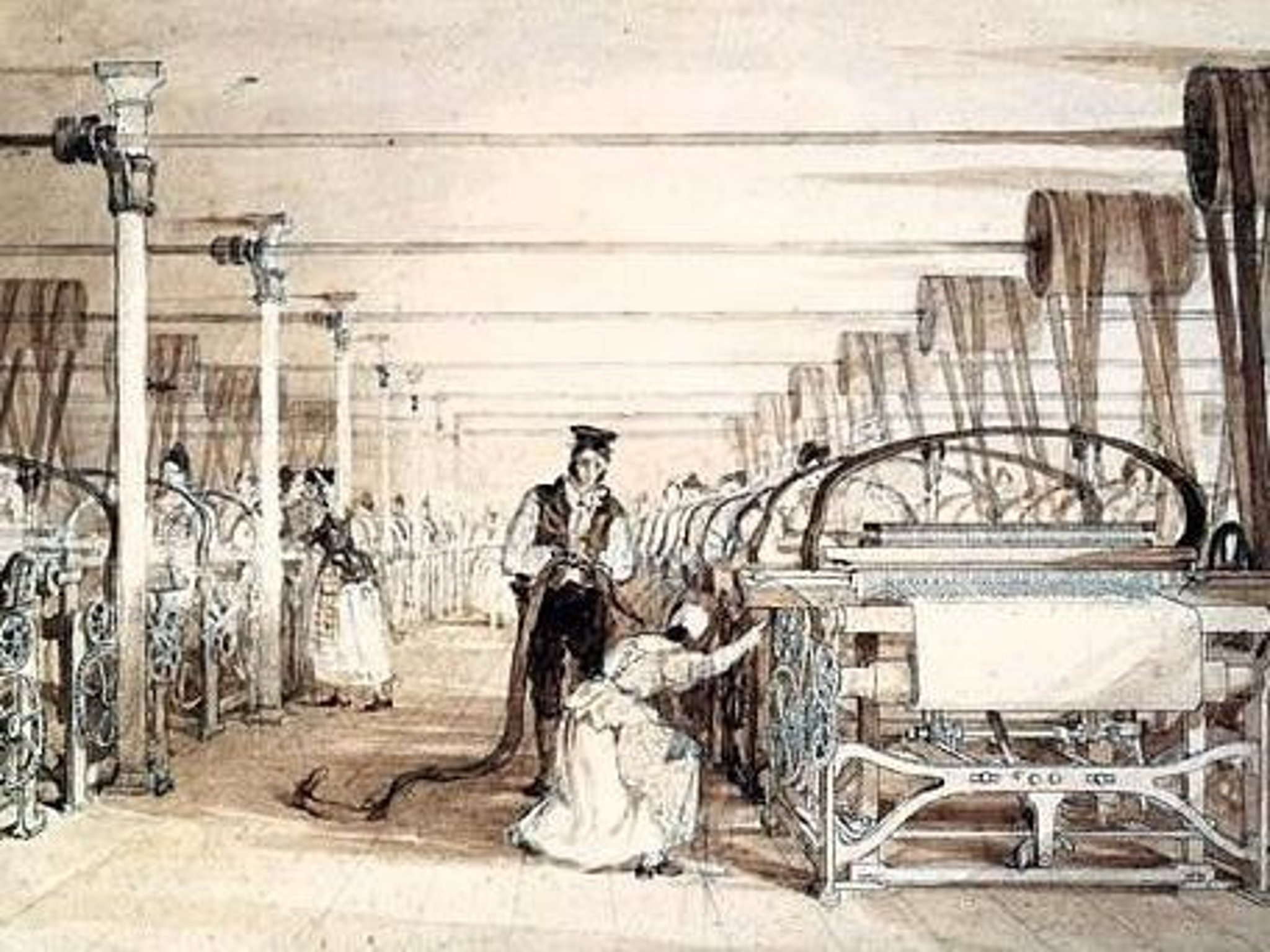 Inside the cotton mill